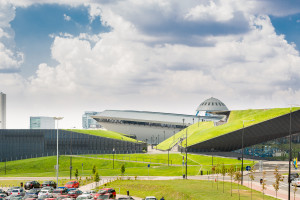 Międzynarodowe Centrum Kongresowe i Spodek oraz biurowiec .KTW